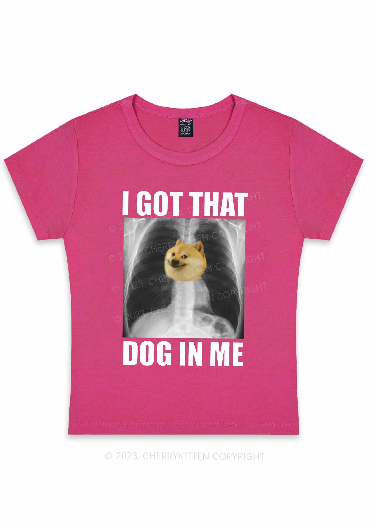 Curvy I Got That Dog Y2K Baby Tee Cherrykitten