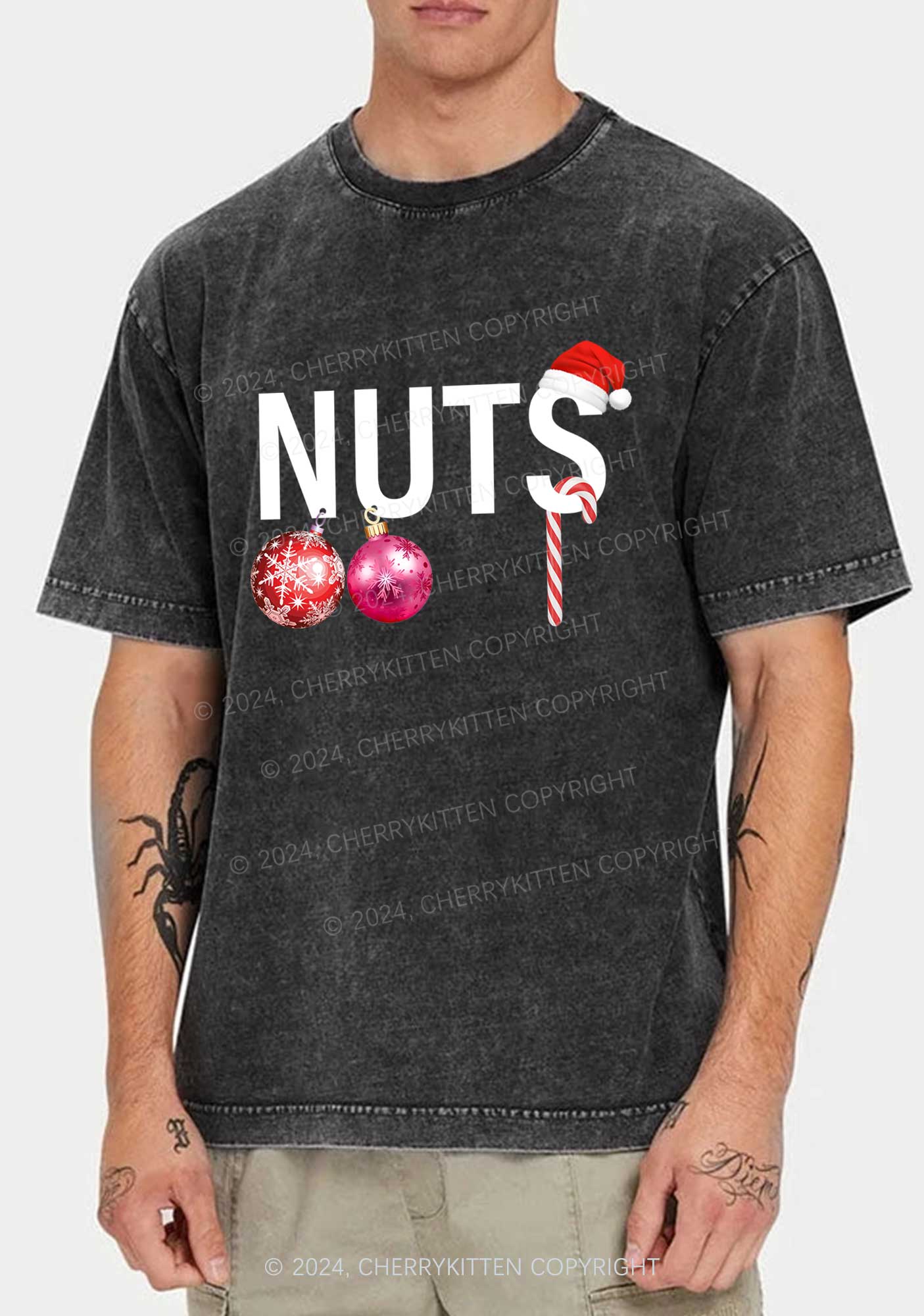Christmas Nuts Y2K Washed Tee Cherrykitten