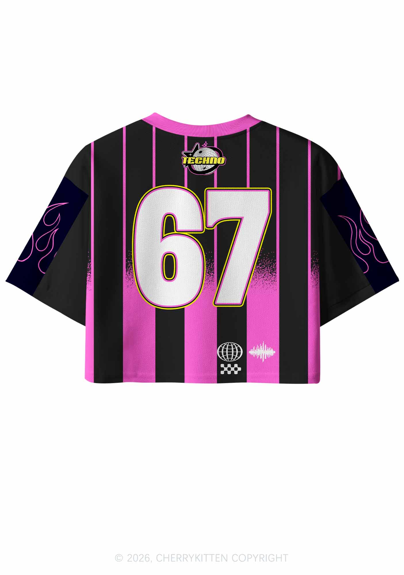 Sx And Techno Always Help Y2K Crop Sport Jersey Shirts Cherrykitten