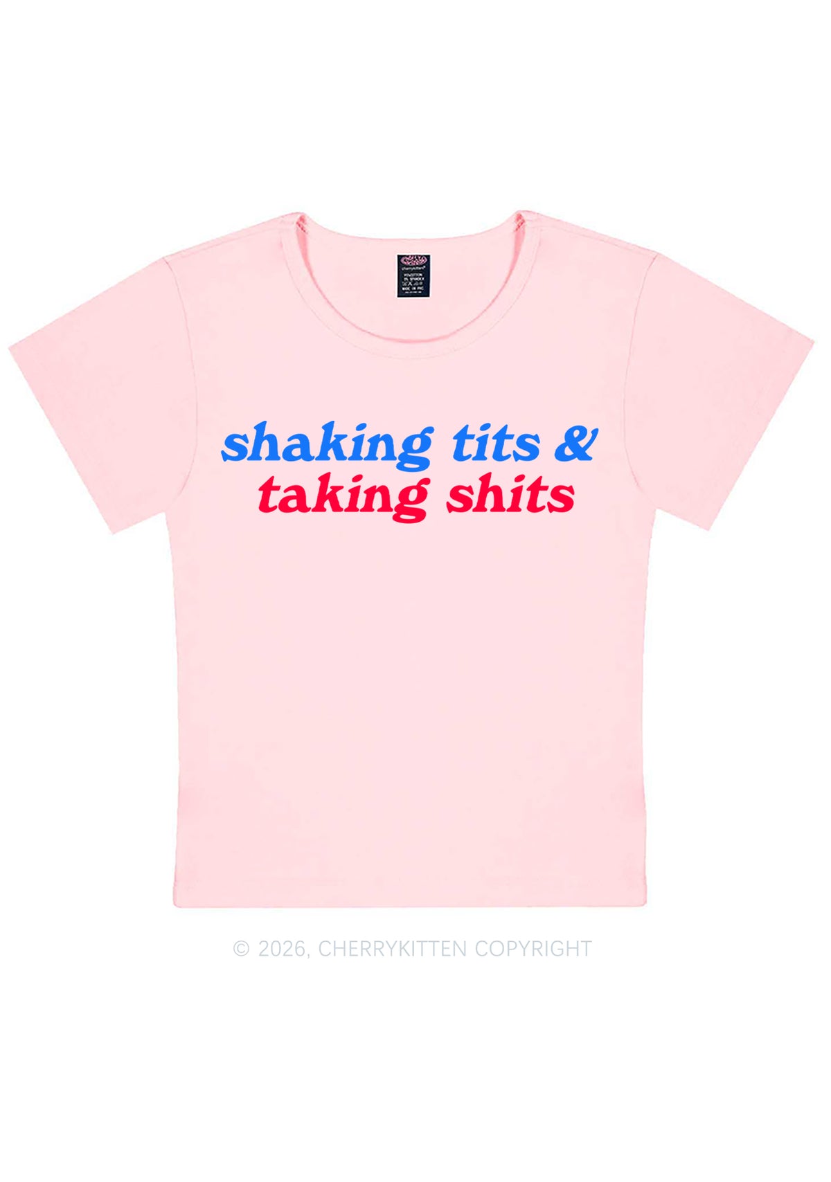 Shaking Txts Taking Shxts Y2K Baby Tee Cherrykitten