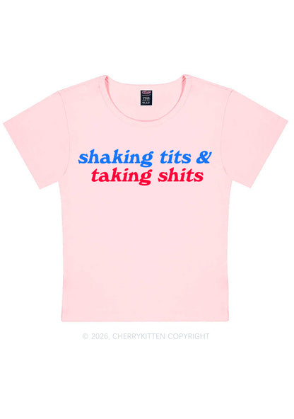 Shaking Txts Taking Shxts Y2K Baby Tee Cherrykitten
