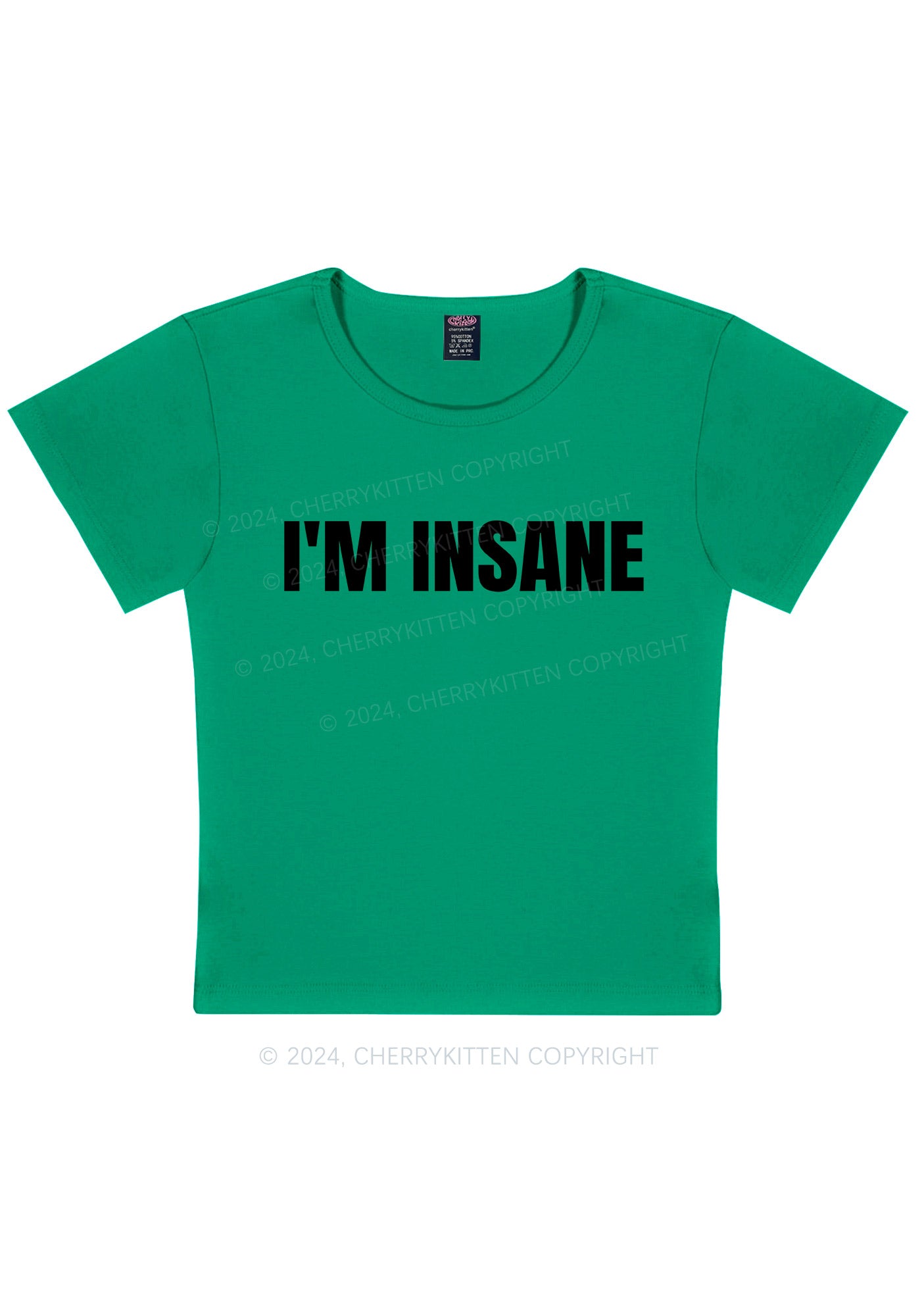 Im Insane Y2K Valentine's Day Baby Tee Cherrykitten