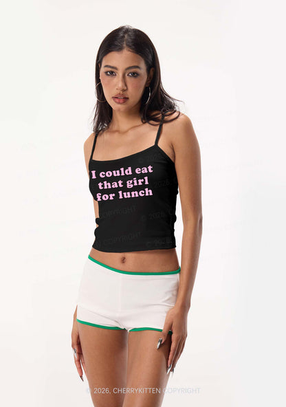 Eat That Girl For Lunch Pride Y2K Spaghetti Strap Cami Cherrykitten