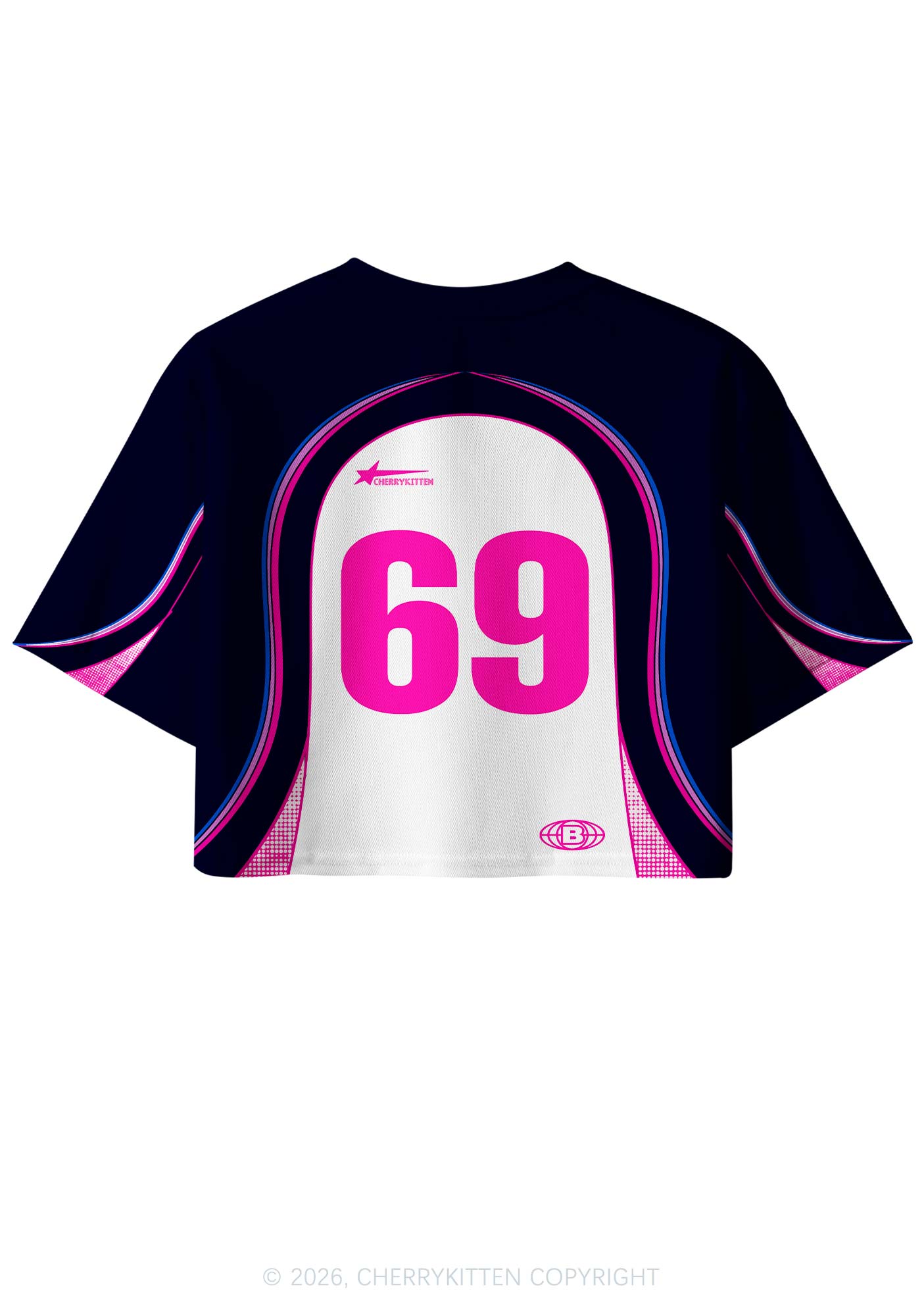 Nobody Knows Im Bisexual Pride Y2K Crop Sport Jersey Shirts Cherrykitten