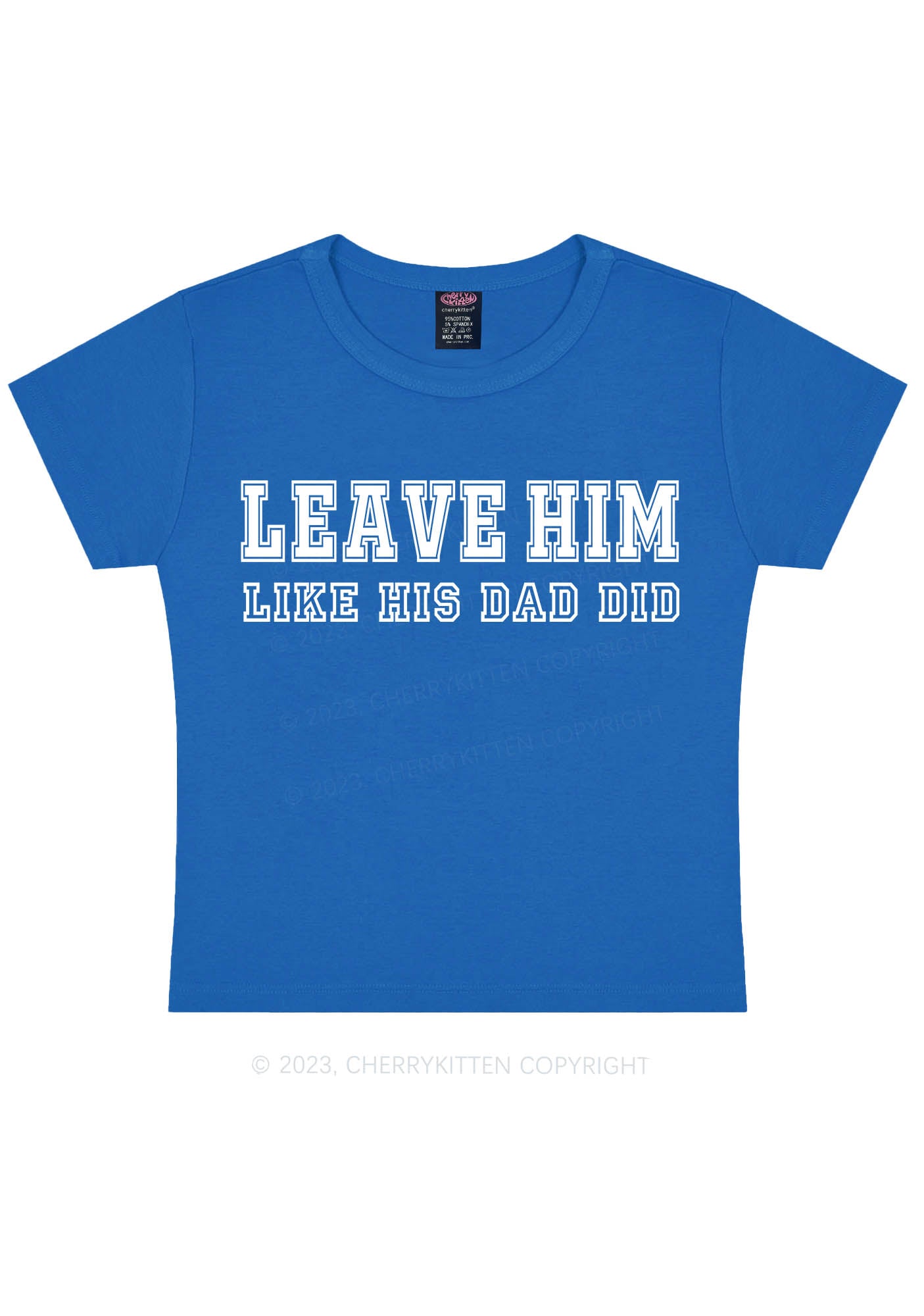 Leave Him Y2K Baby Tee Cherrykitten