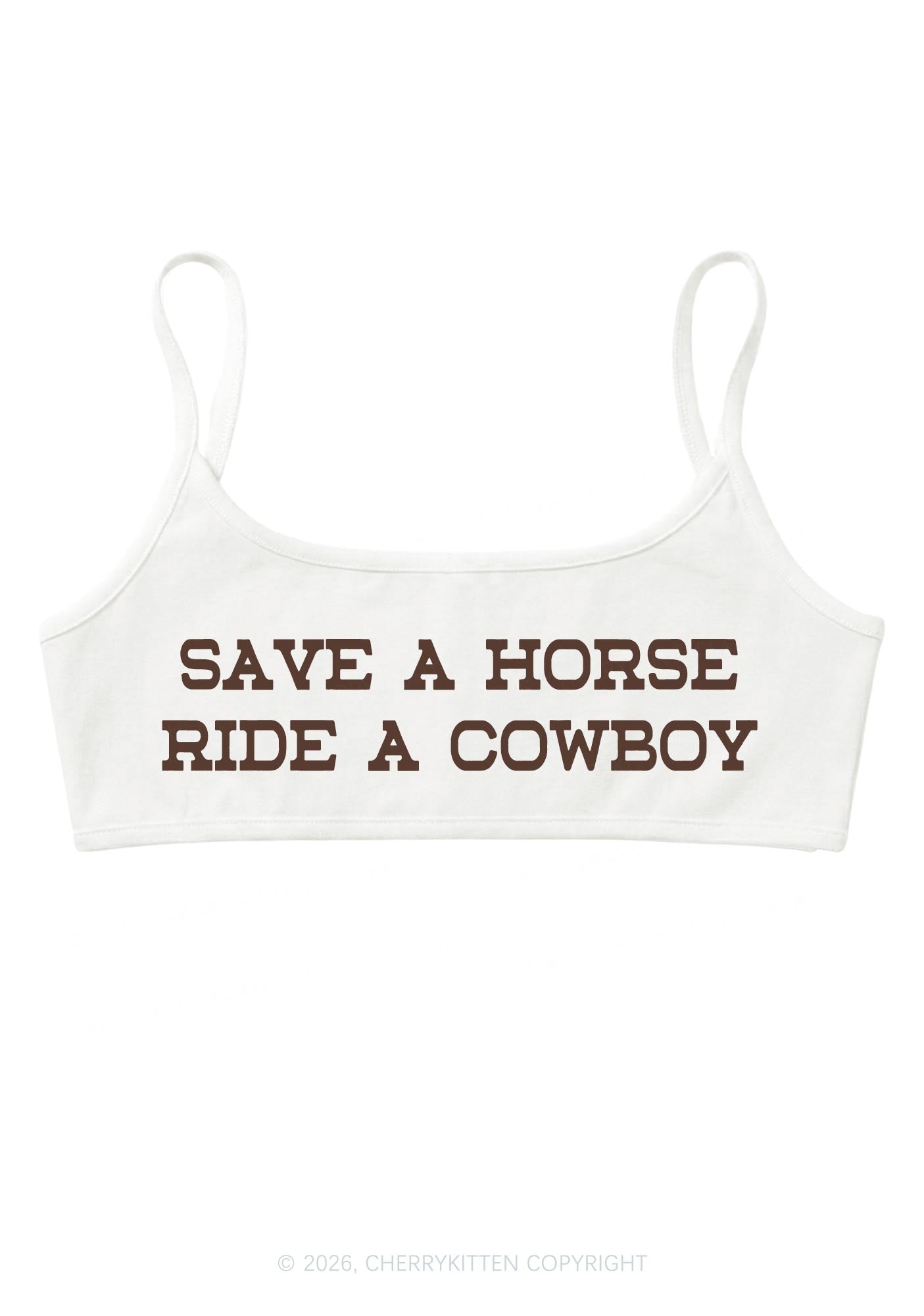 Ride A Cowboy Y2K Super Crop Cami Cherrykitten