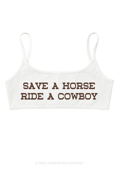 Ride A Cowboy Y2K Super Crop Cami Cherrykitten