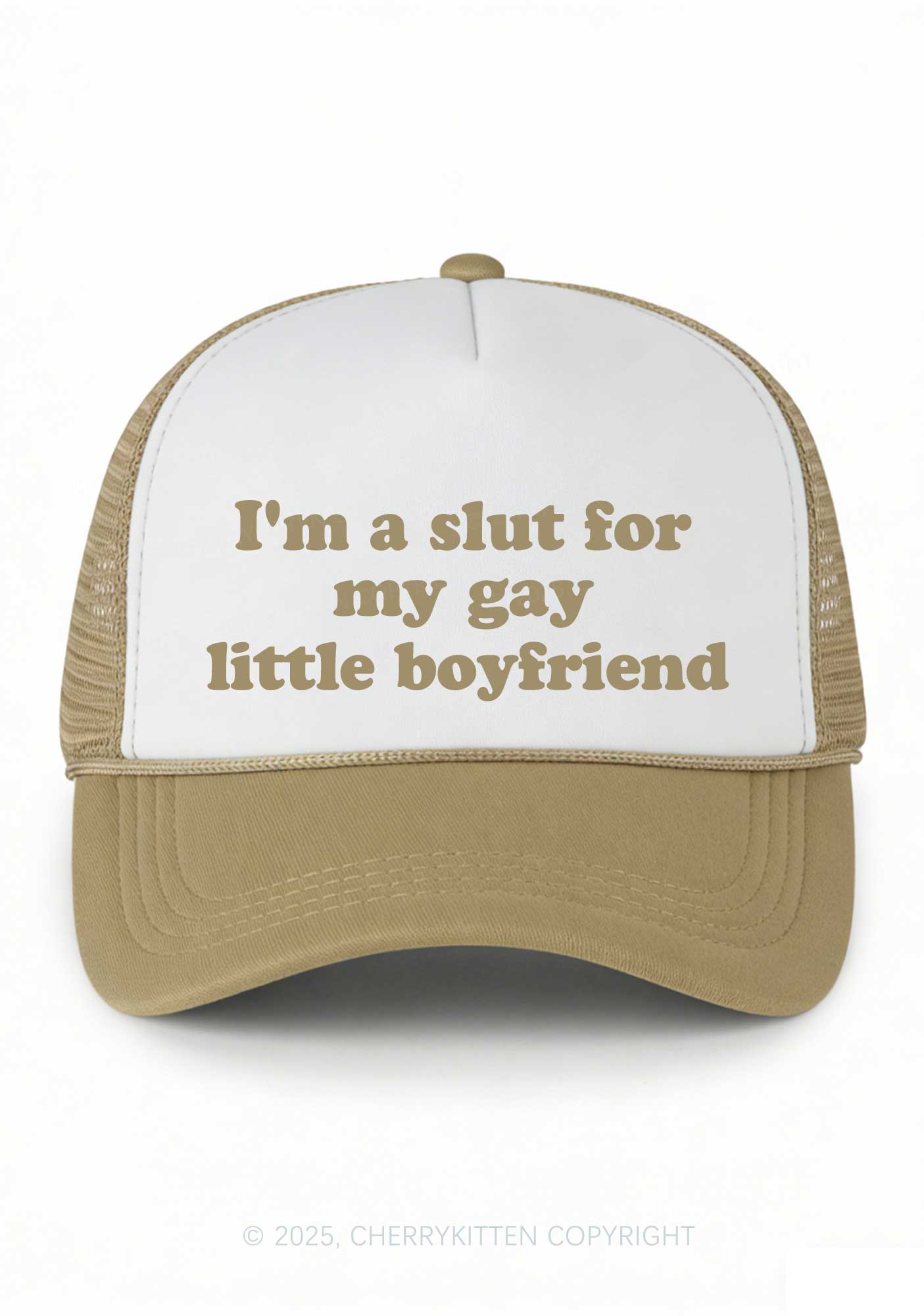 Slxt For My Gay BF Valentine's Day Y2K Colorblock Trucker Hat Cherrykitten
