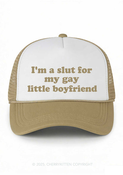 Slxt For My Gay BF Valentine's Day Y2K Colorblock Trucker Hat Cherrykitten
