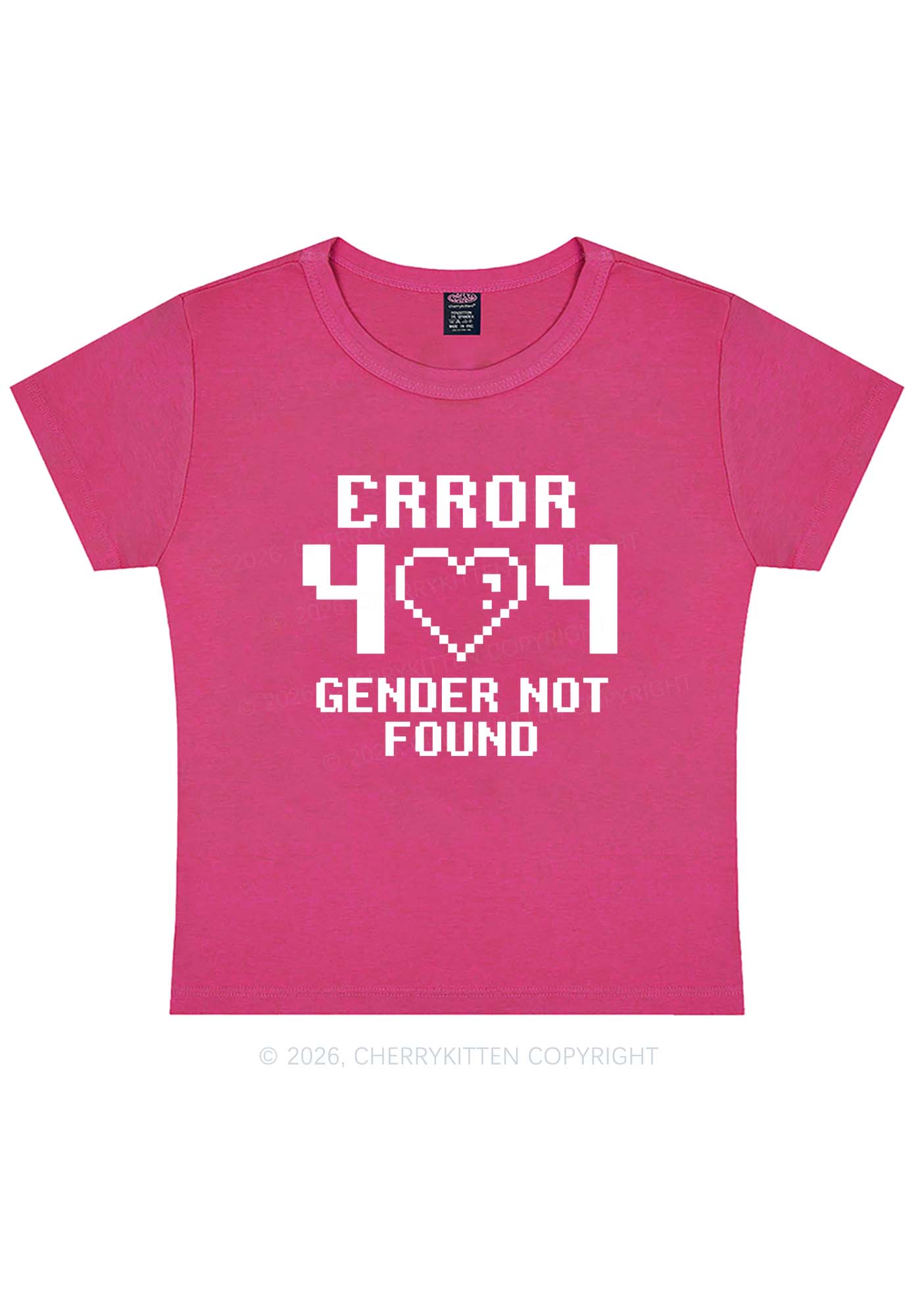 Gender Not Found Pride Y2K Baby Tee Cherrykitten