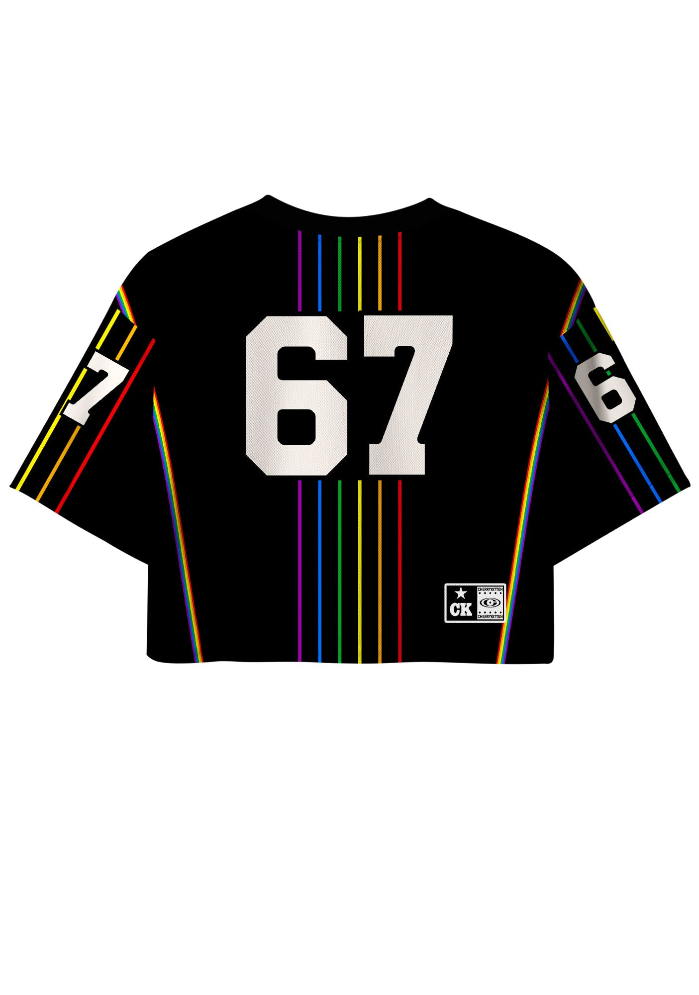 Black I Suffer From Gay Thoughts Pride Y2K Crop Sport Jersey Shirts Cherrykitten