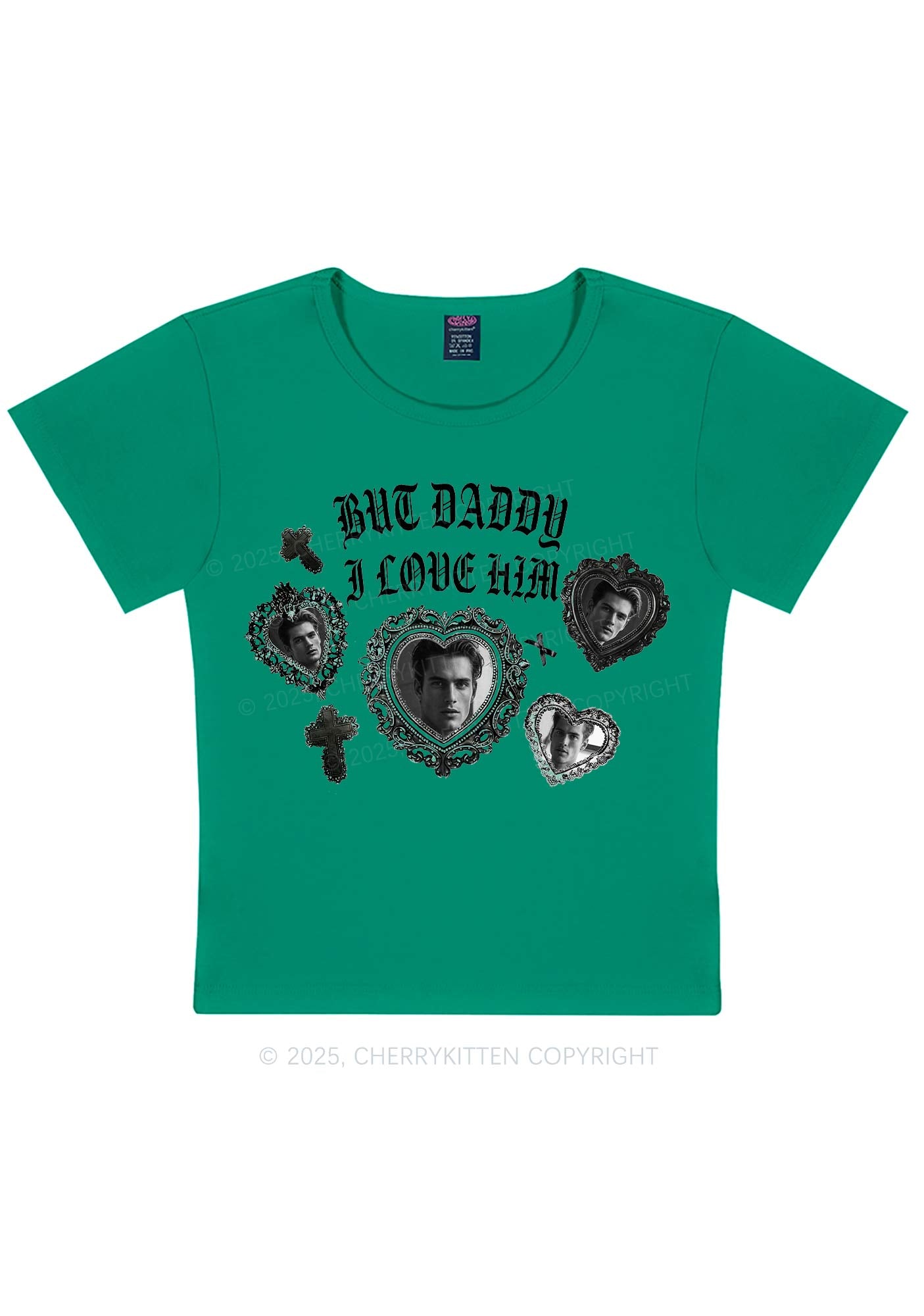 Gothic But Daddy I Love Him Y2K Baby Tee Cherrykitten