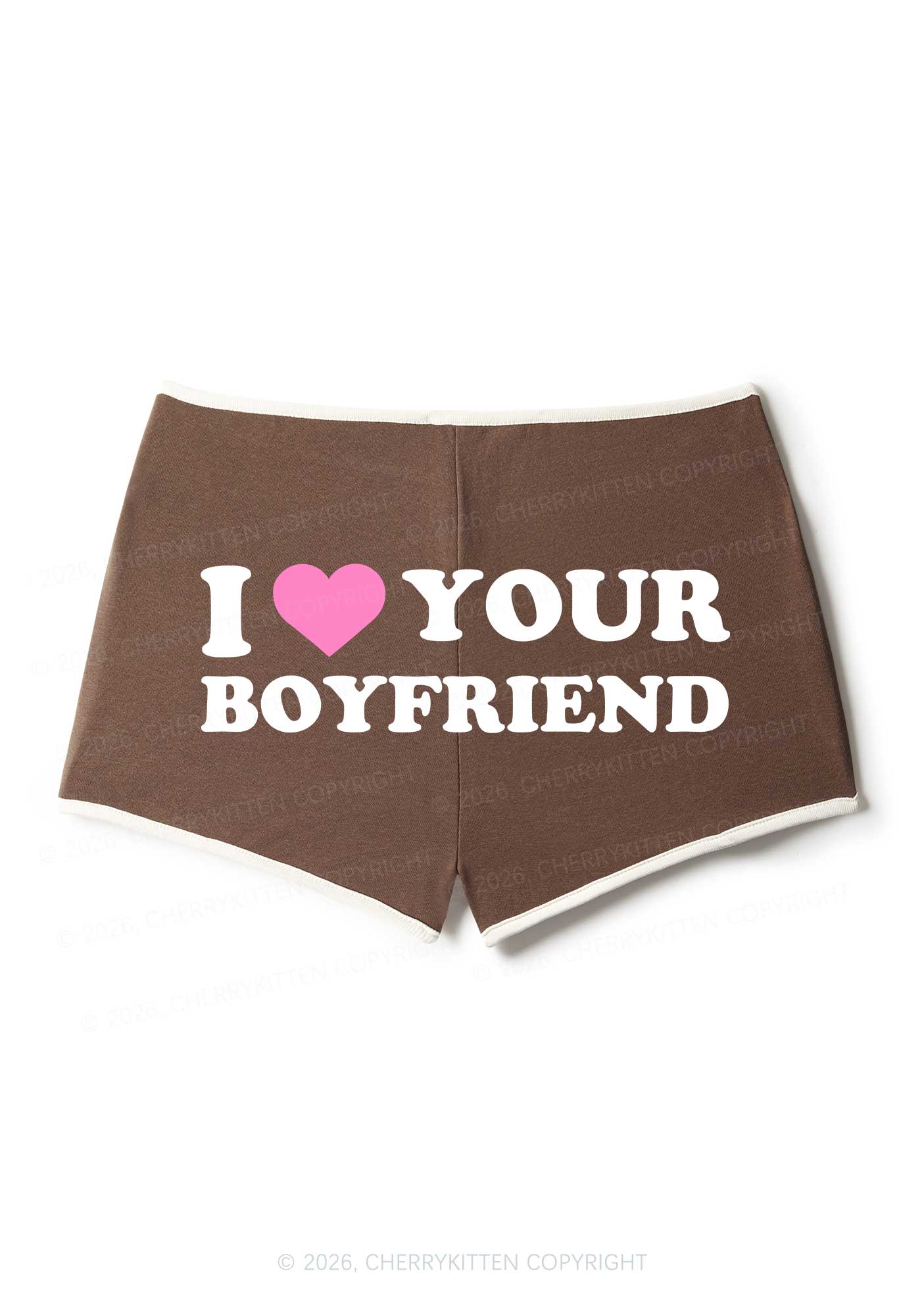 I Love Your BF Valentine's Day Y2K Booty Shorts Cherrykitten