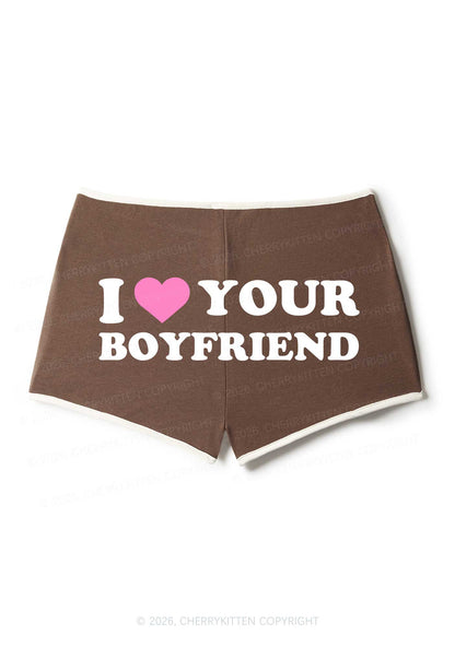 I Love Your BF Valentine's Day Y2K Booty Shorts Cherrykitten