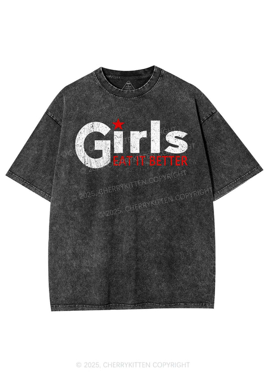 Girls Eat It Better  Pride Y2K Shirts Washed Tee Cherrykitten