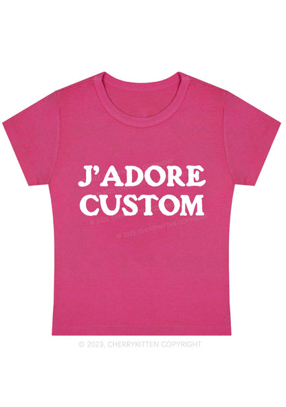 Curvy J'adore Custom Baby Tee Cherrykitten
