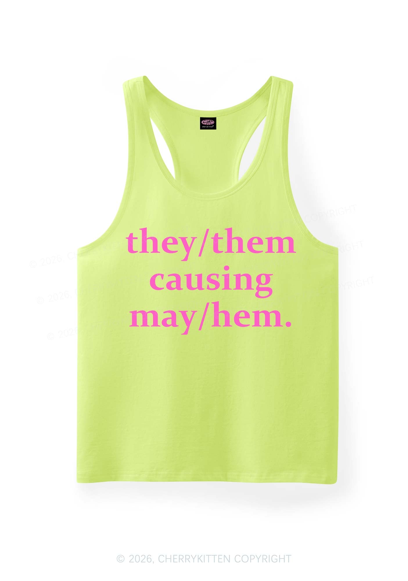 They Causing May Pride Y2K Men Racerback Tank Top Cherrykitten