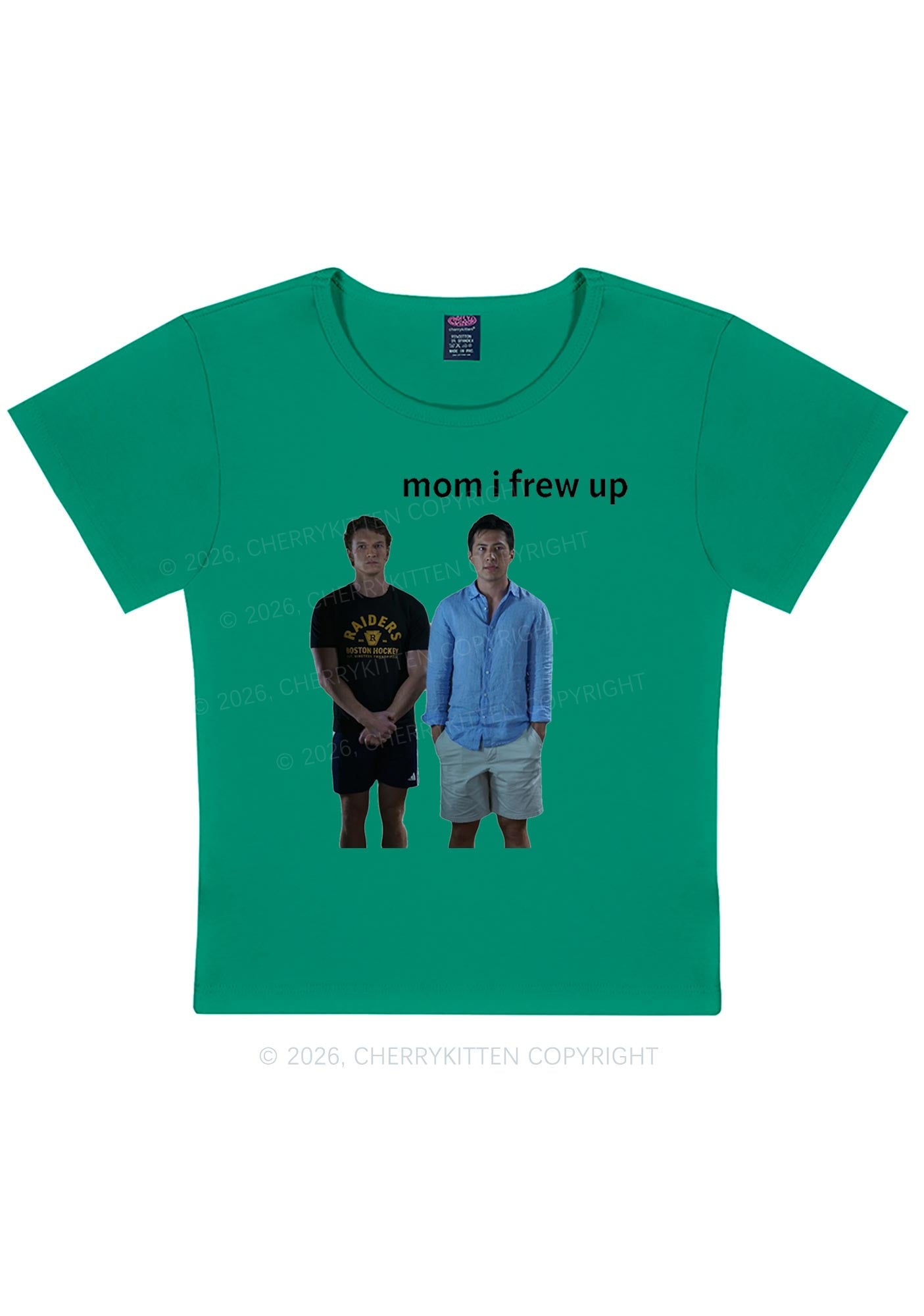 Mom I Frew Up HR Y2K Baby Tee Cherrykitten