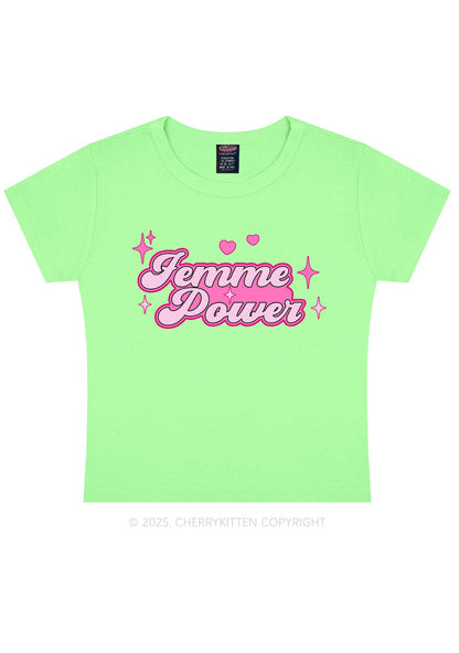 Femme Power Y2K Baby Tee Cherrykitten