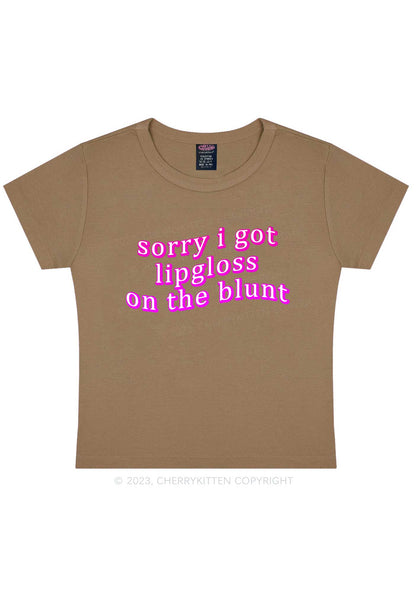 Lipgloss On The Blunt Y2K Baby Tee Cherrykitten