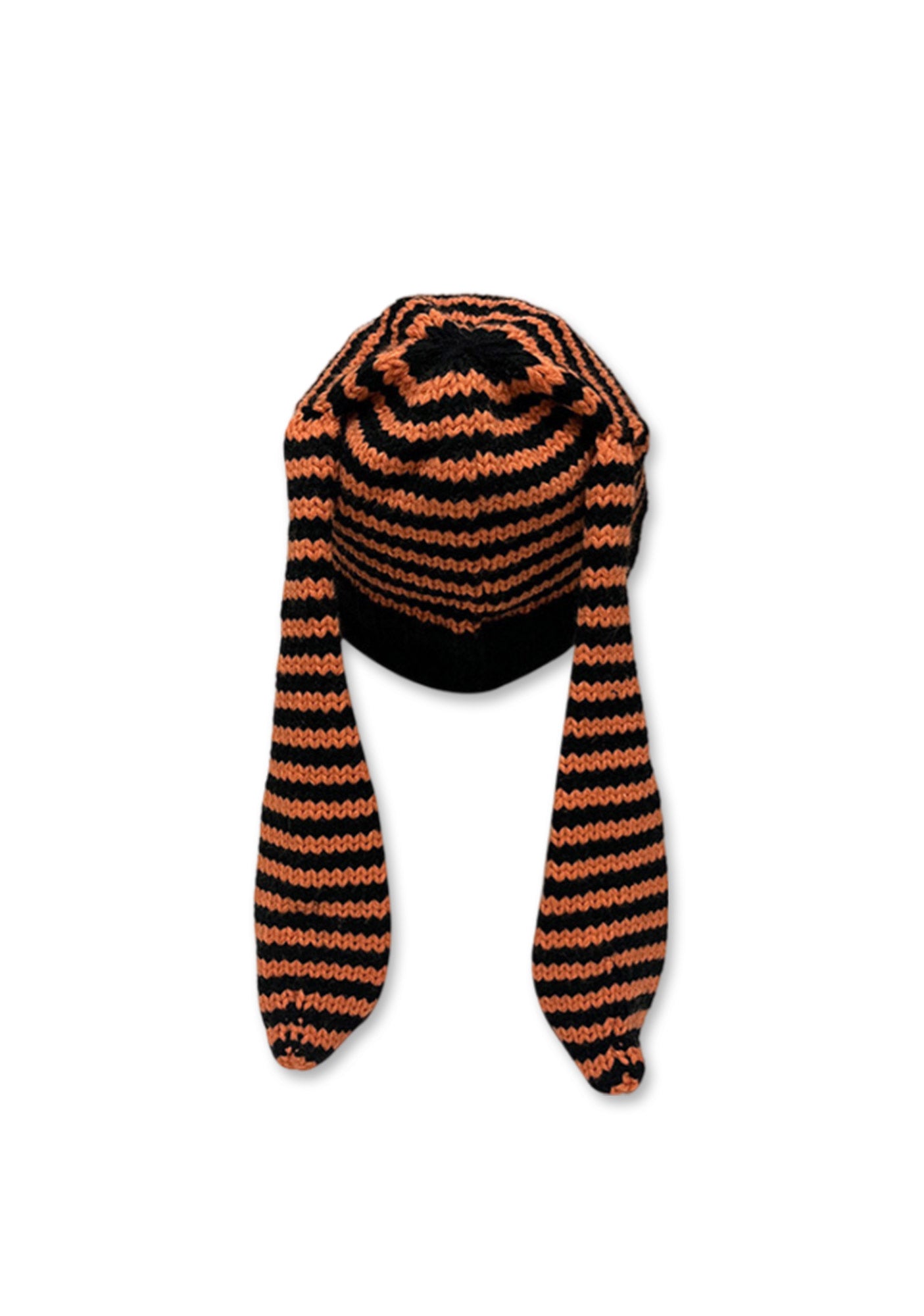 Bunny Ears Striped Y2K Knitted Hat Cherrykitten