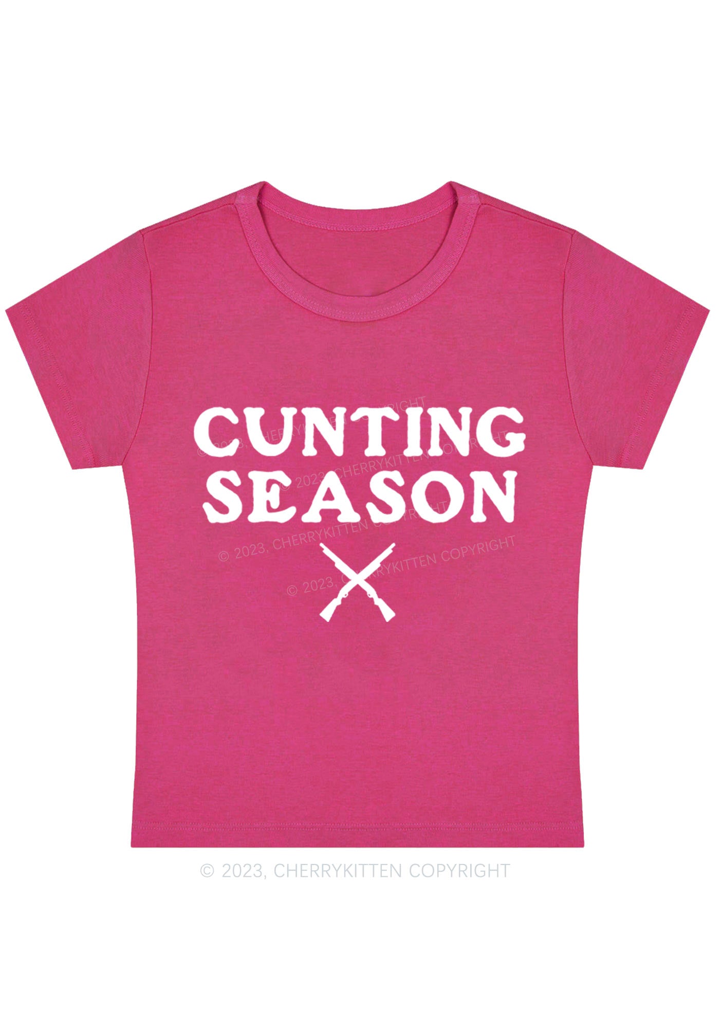Cunting Season Y2K Baby Tee Cherrykitten