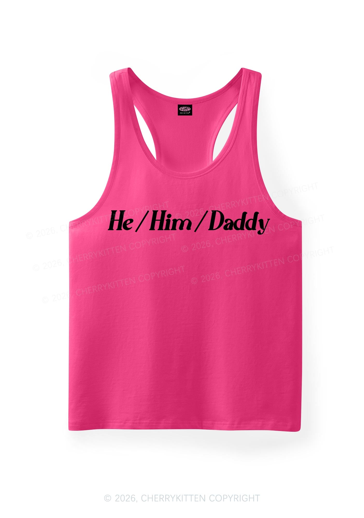 He Him Daddy Pride Y2K Men Racerback Tank Top Cherrykitten