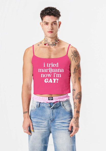 Now Im Gay Pride Y2K Spaghetti Strap Cami Cherrykitten