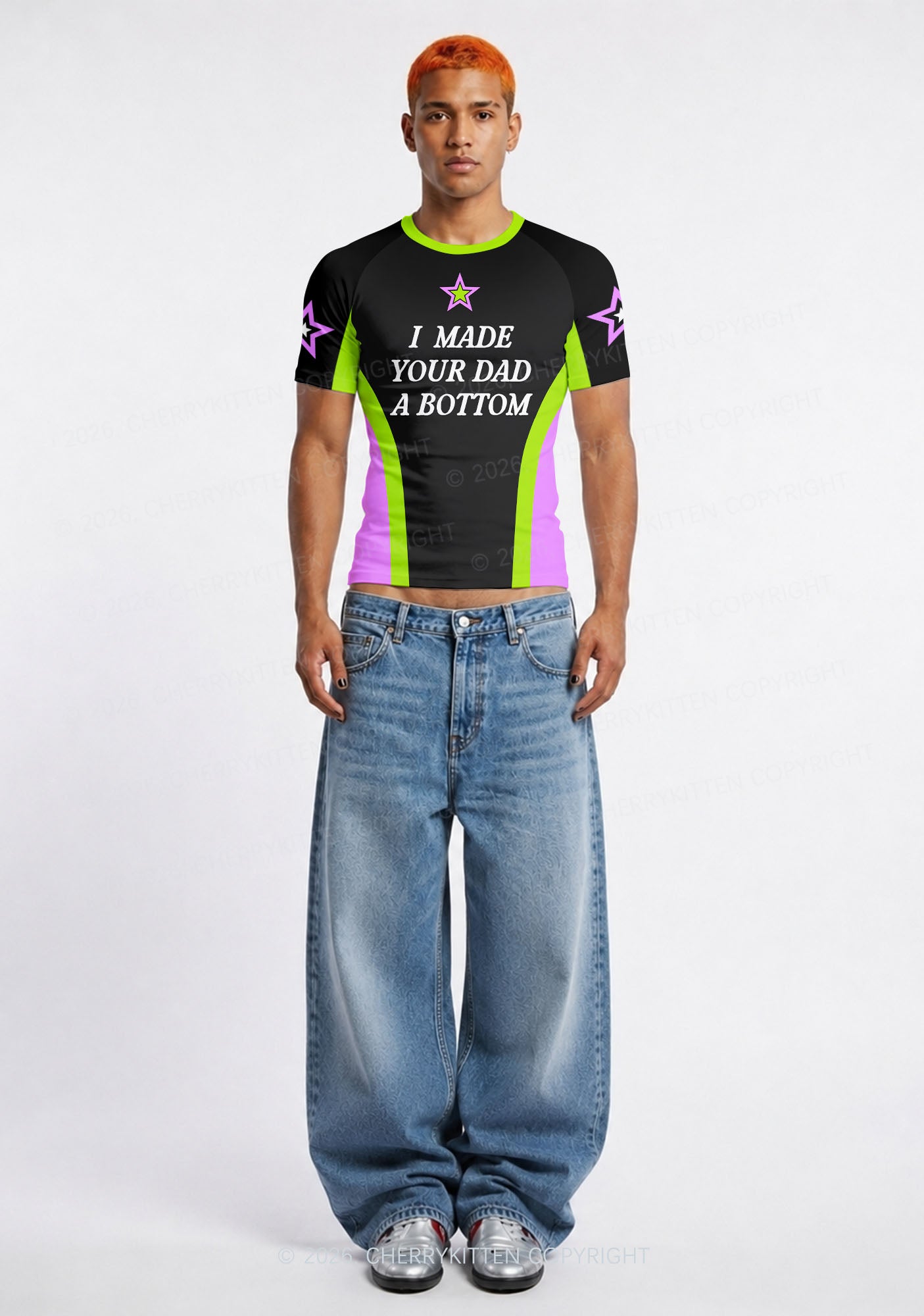 I Made Your Dad A Bottom Pride Y2K Football Jersey Shirts Cherrykitten