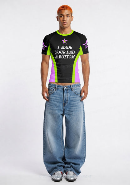 I Made Your Dad A Bottom Pride Y2K Football Jersey Shirts Cherrykitten