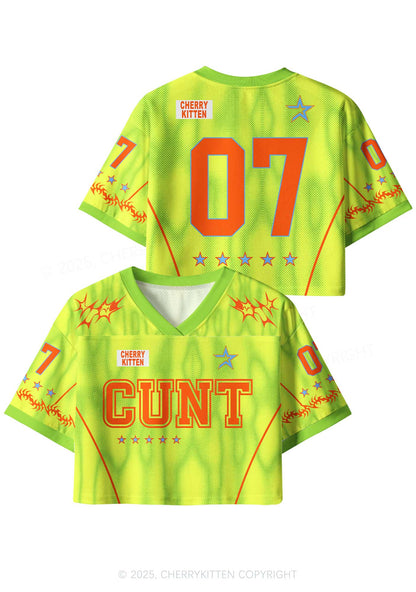 Custom Lime Cxxt Y2K Crop Sport Jersey Shirts Cherrykitten