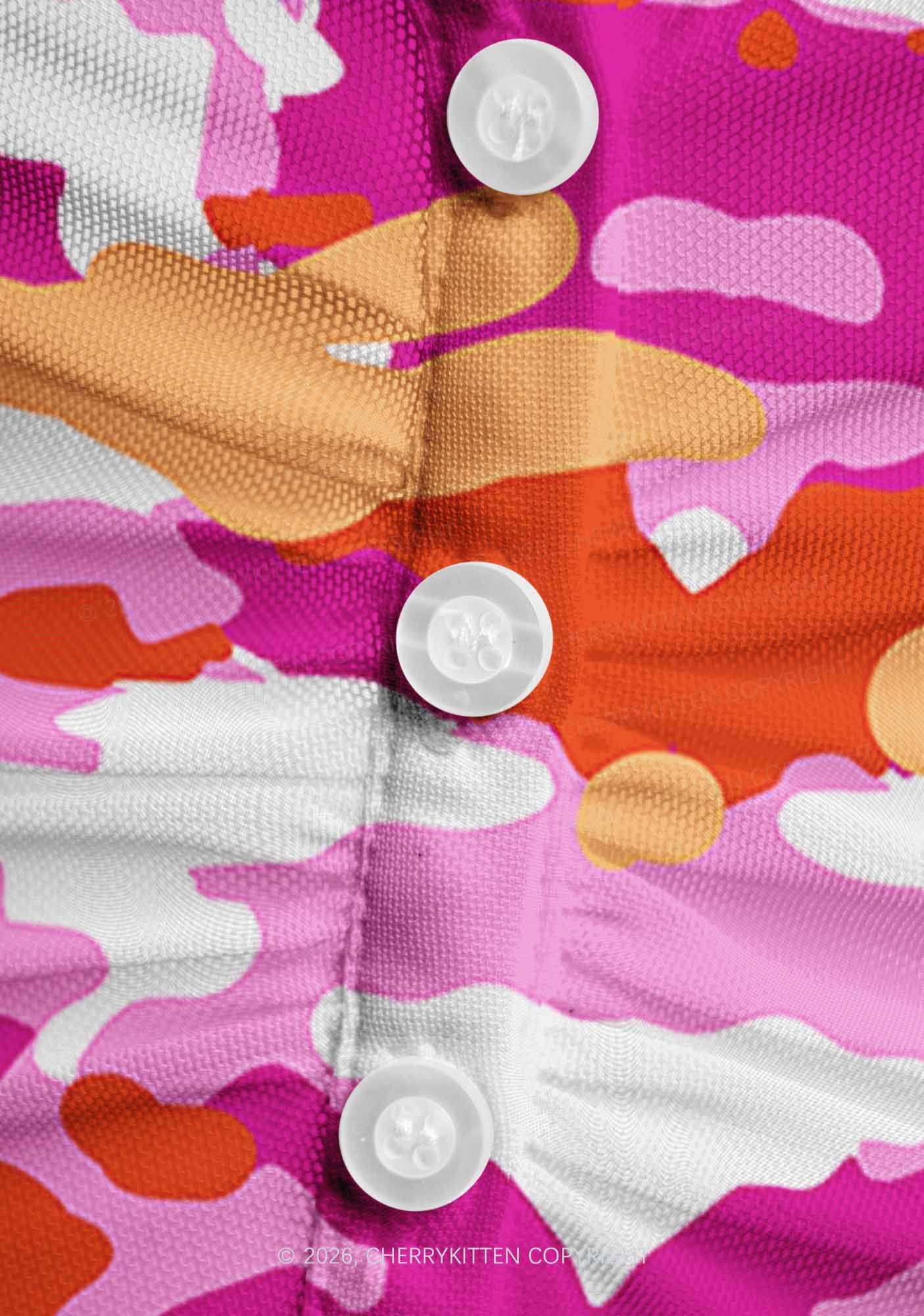 Lesbian Camouflage Pride Y2K Mesh Ruched  Waist  V Neck Top Cherrykitten