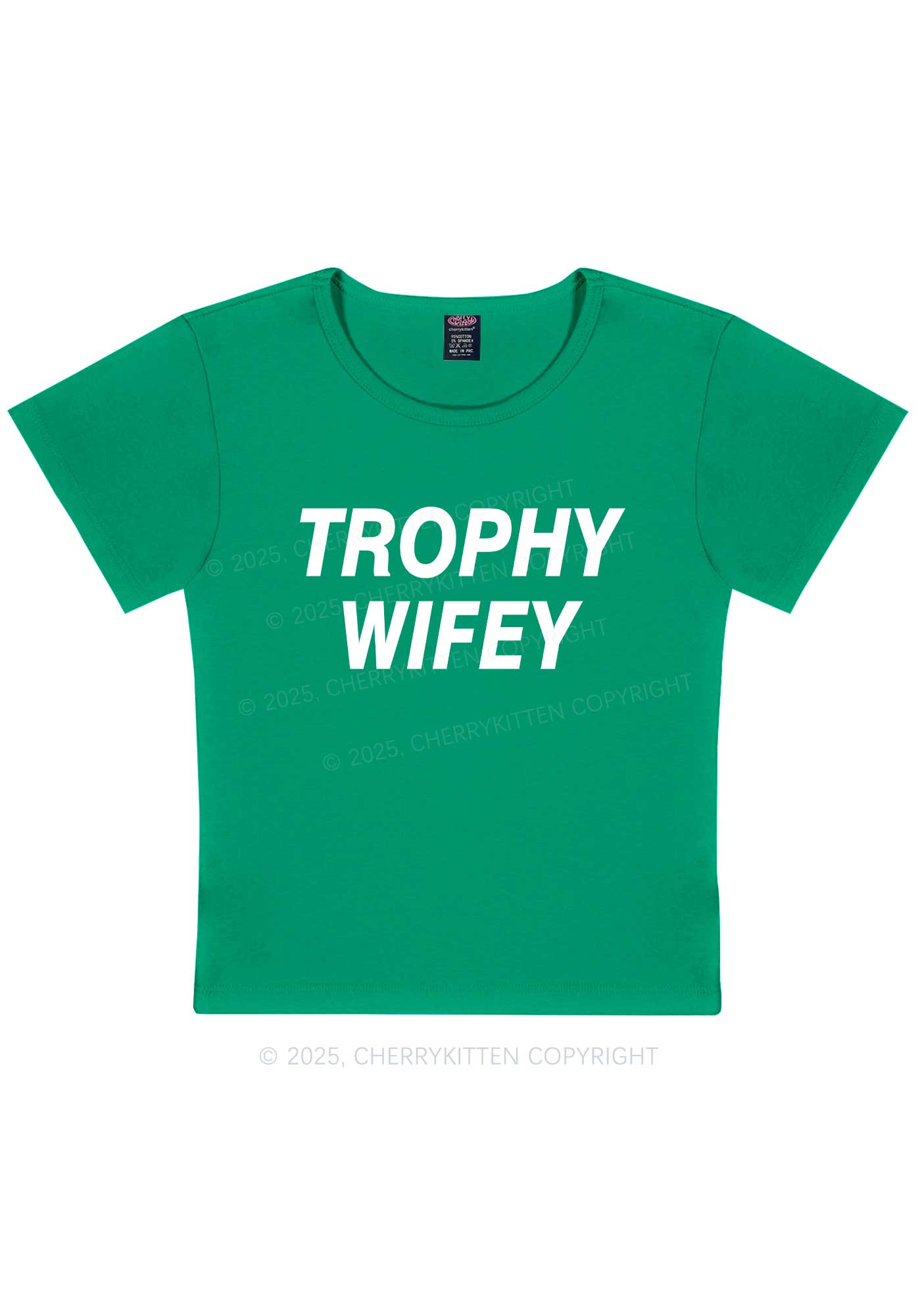 Trophy Wifey Y2K Baby Tee Cherrykitten