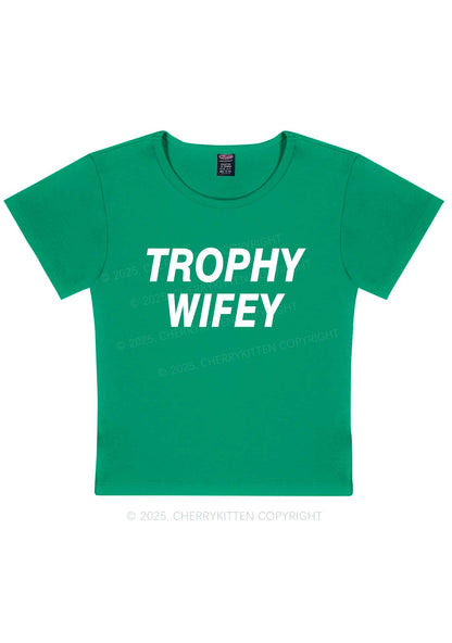 Trophy Wifey Y2K Baby Tee Cherrykitten