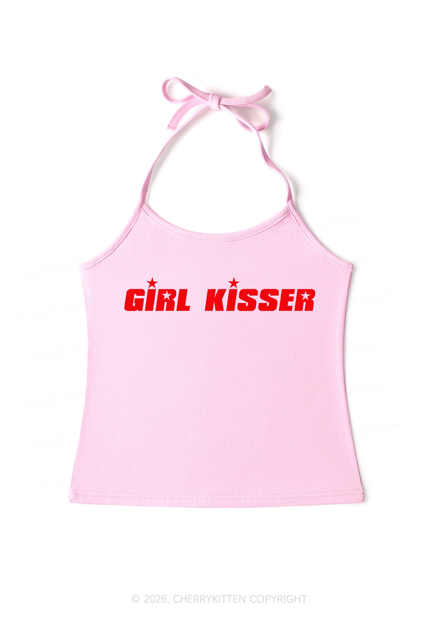 Girl Kisser Star Pride Y2K Halter Neck Cami Cherrykitten