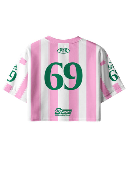 Deep Green Gods Favorite Fag Pride Y2K Crop Sport Jersey Shirts Cherrykitten