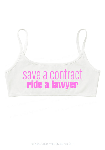 Save Contract Ride Lawyer Y2K Super Crop Cami Cherrykitten