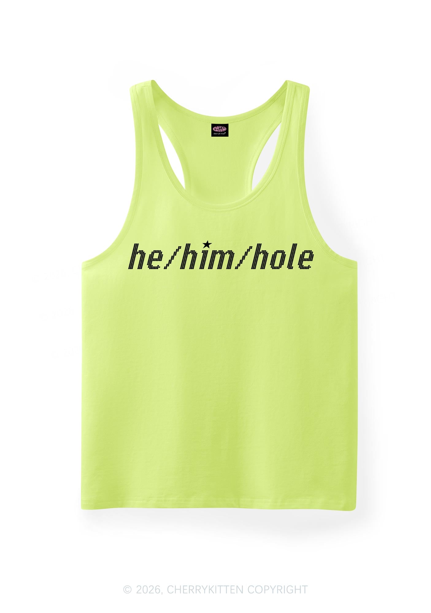 He Him Hole Pride Y2K Men Racerback Tank Top Cherrykitten