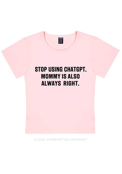 Mommy Also Always Right Y2K Baby Tee Cherrykitten