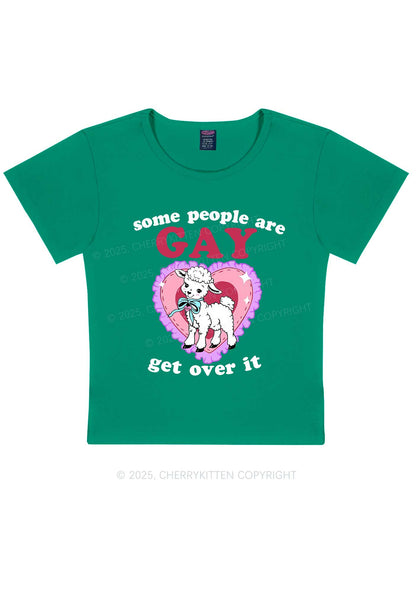 Some People Are Gay Pride Y2K Baby Tee Cherrykitten