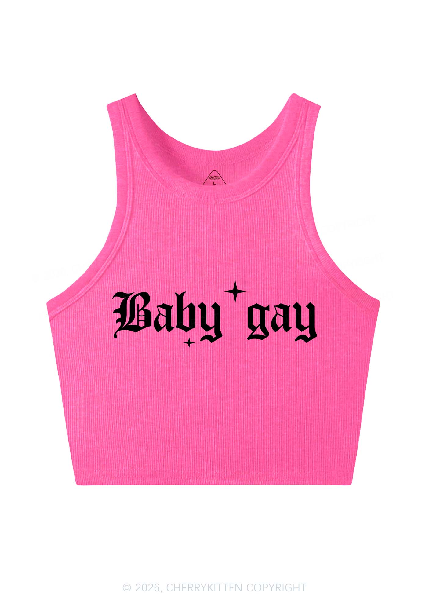 Baby Gay Pride Y2K Crop Tank Top Cherrykitten