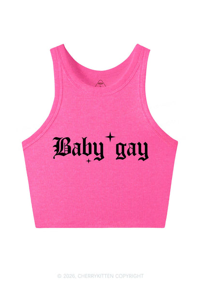 Baby Gay Pride Y2K Crop Tank Top Cherrykitten