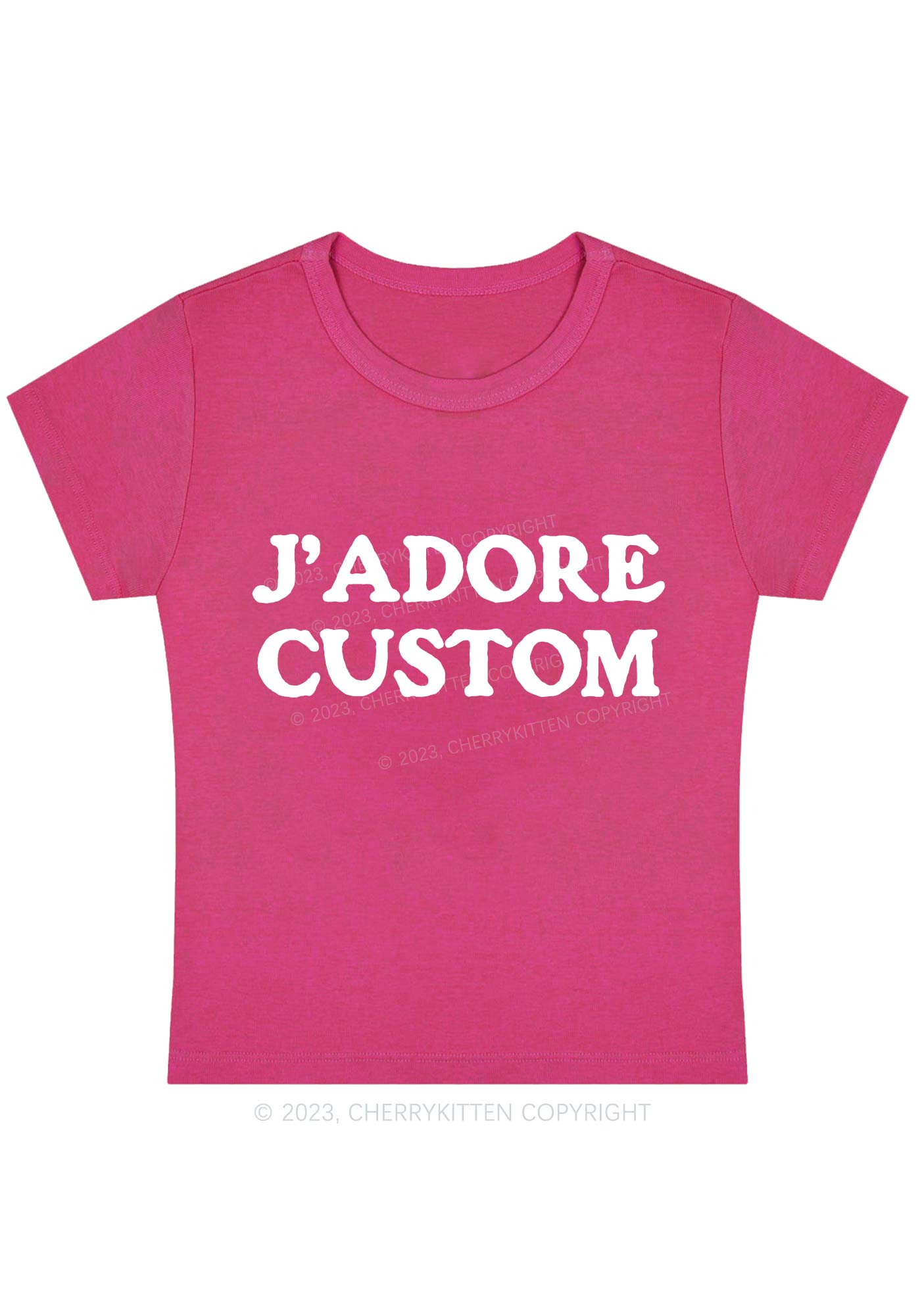 J'adore Custom Y2K Baby Tee Cherrykitten