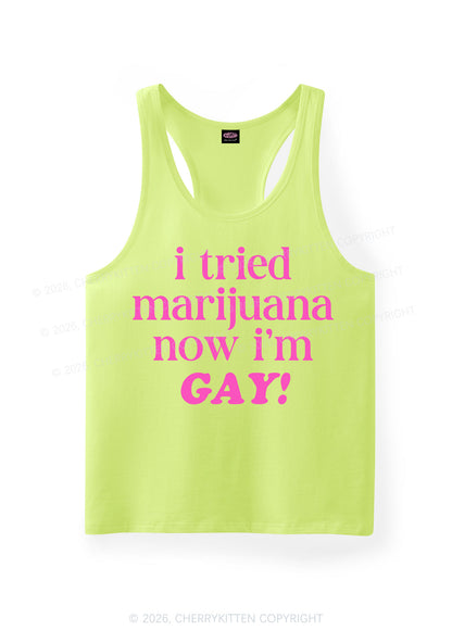 Now Im Gay Y2K Men Racerback Tank Top Cherrykitten