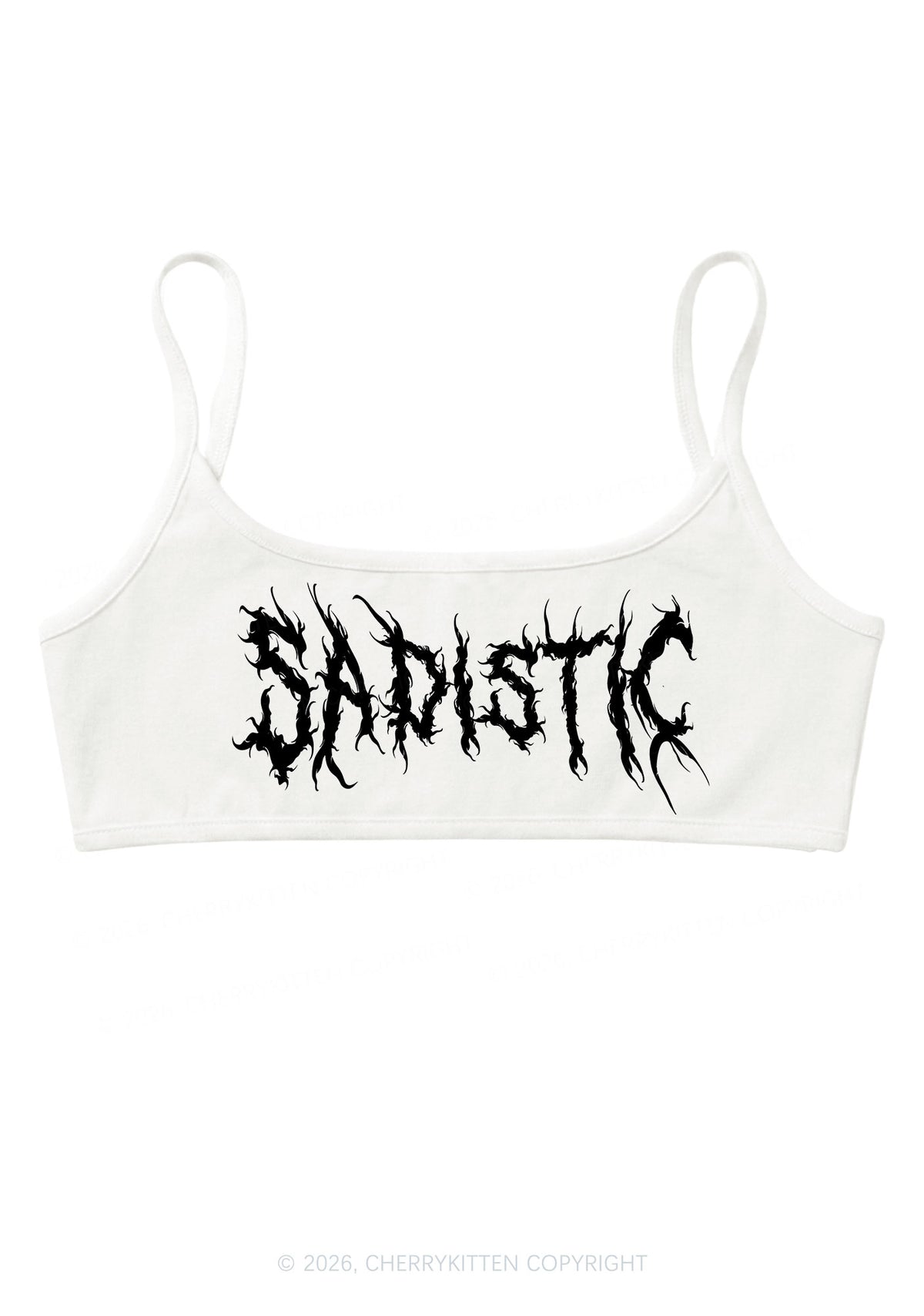 Sapistic Skull Y2K Super Crop Cami Cherrykitten