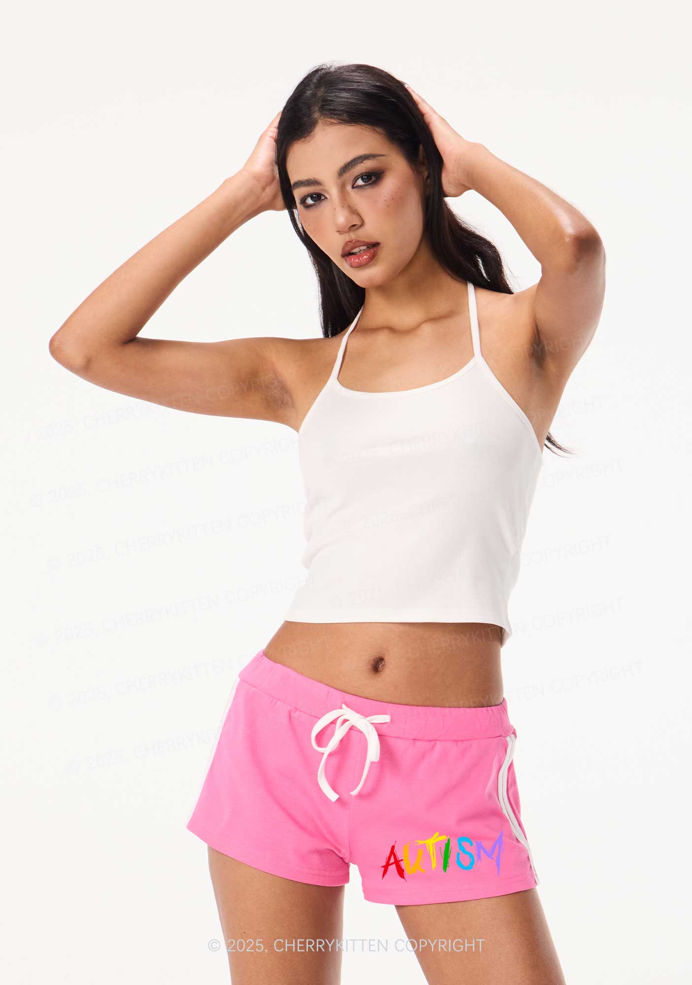 Satan Autism Y2K Drawstring Mini Shorts Cherrykitten