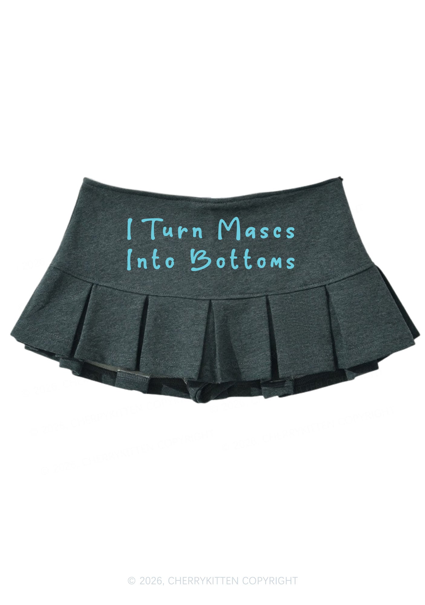 I Turn Mascs Into Bottoms Pride Y2K Mini Pleated Skirts Cherrykitten