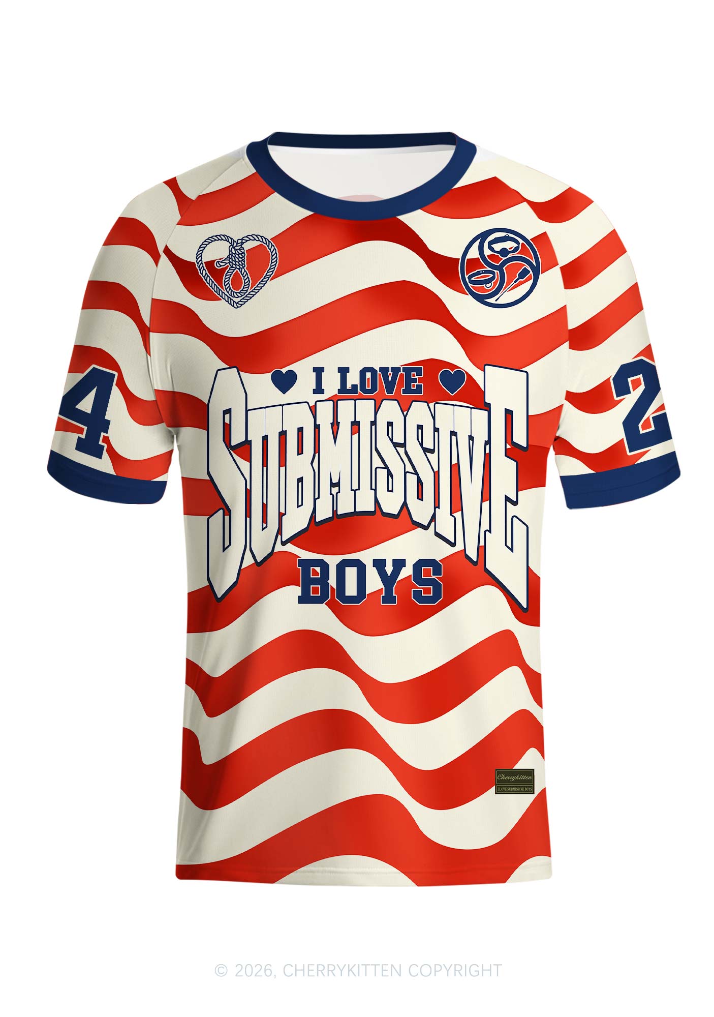 I Love S Boys Y2K Football Jersey Shirts Cherrykitten