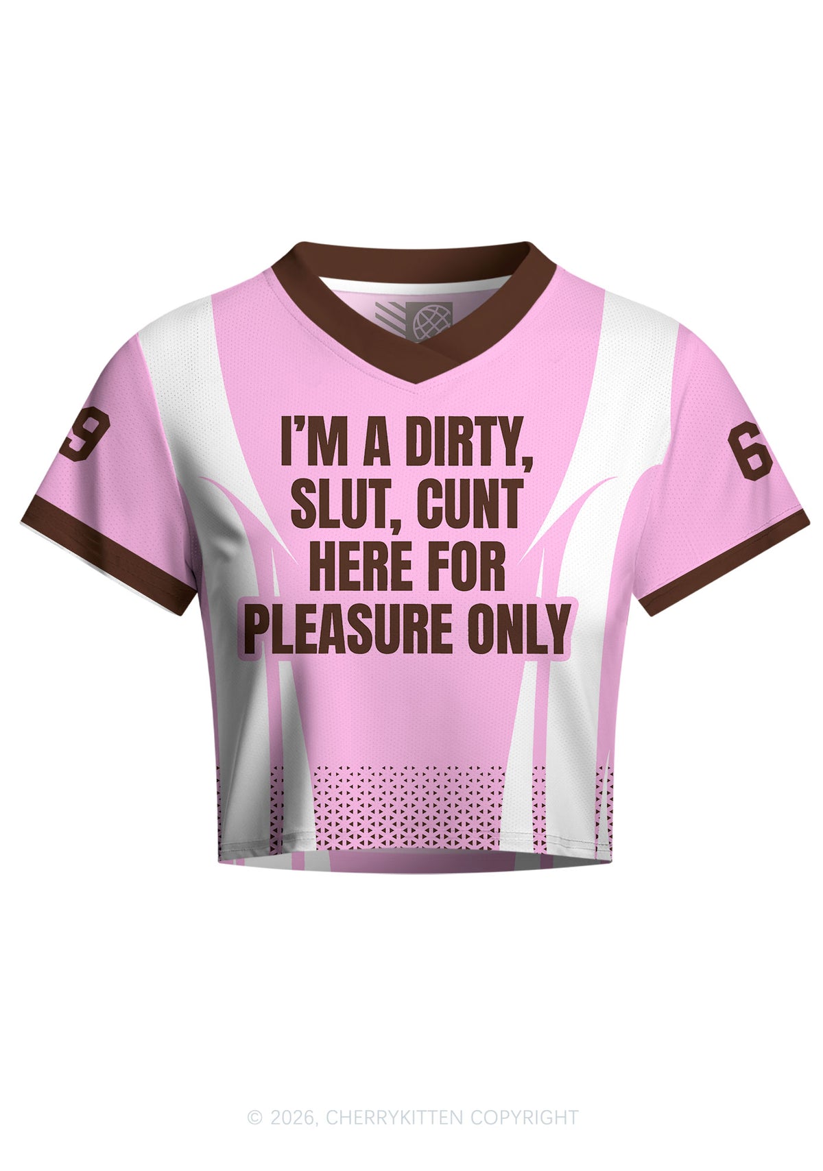 Im A Dirty Slxt Y2K Crop Football Jersey Shirts Cherrykitten