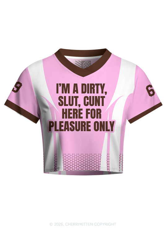 Im A Dirty Slxt Y2K Crop Football Jersey Shirts Cherrykitten